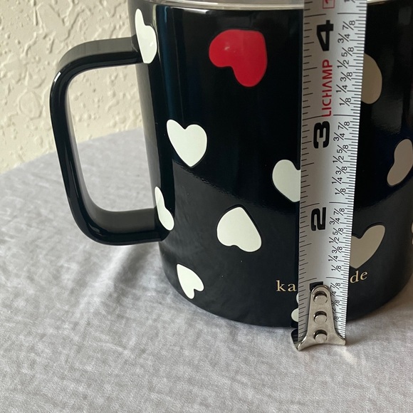 Kate Spade: Black/White/Red Hearts Insulated Mug- 12 oz - Picture 16 of 16